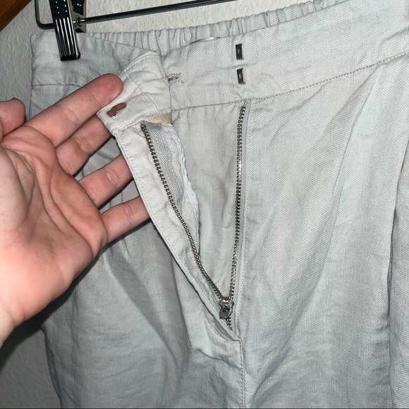 Aritizia Wilfred Light blue and gray linens blend slacks size 4 - Picture 4 of 10